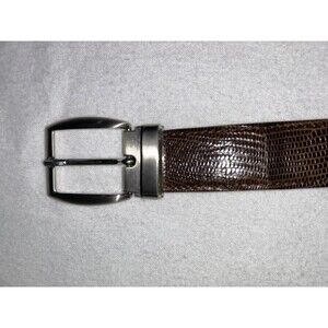 Lopez Taibo 1897 Genuine Lizard Belt Brown 42-105